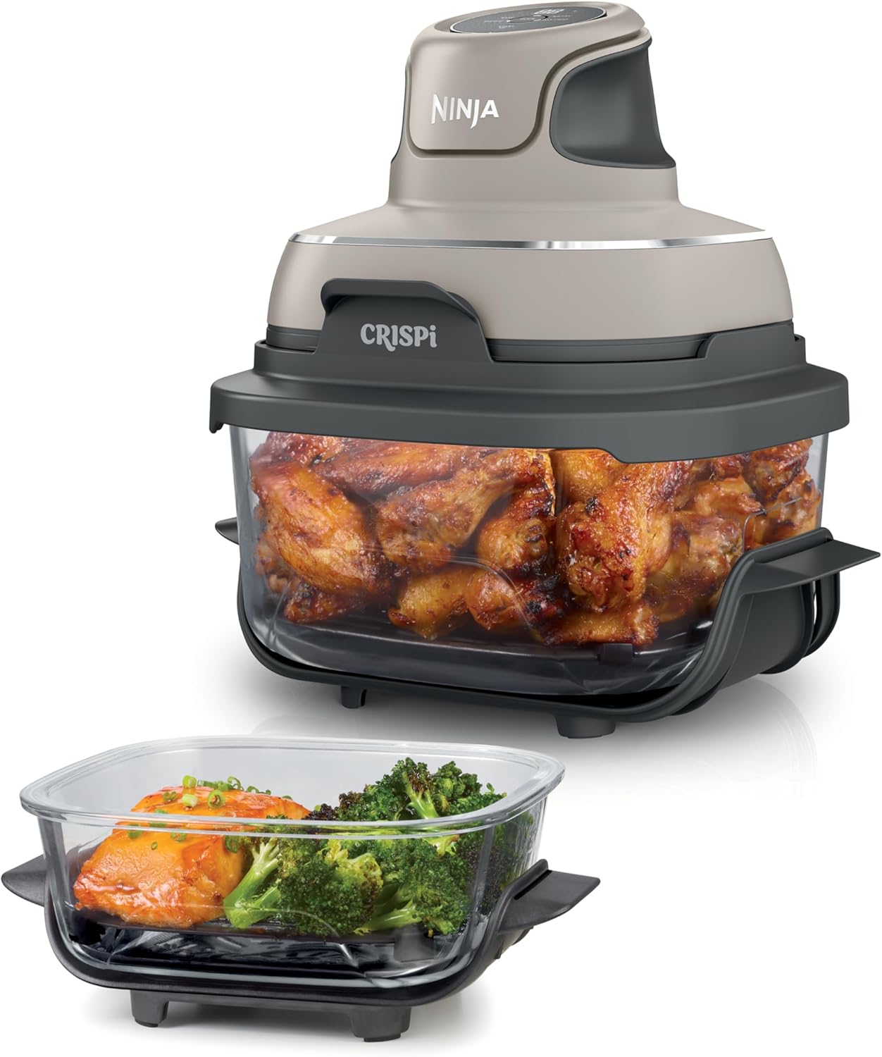 Ninja CRISPi Portable Air Fryer, 3.8L, 4-in-1: Air Fry, Roast, Keep Warm, Recrisp, Space Saving Compact Design