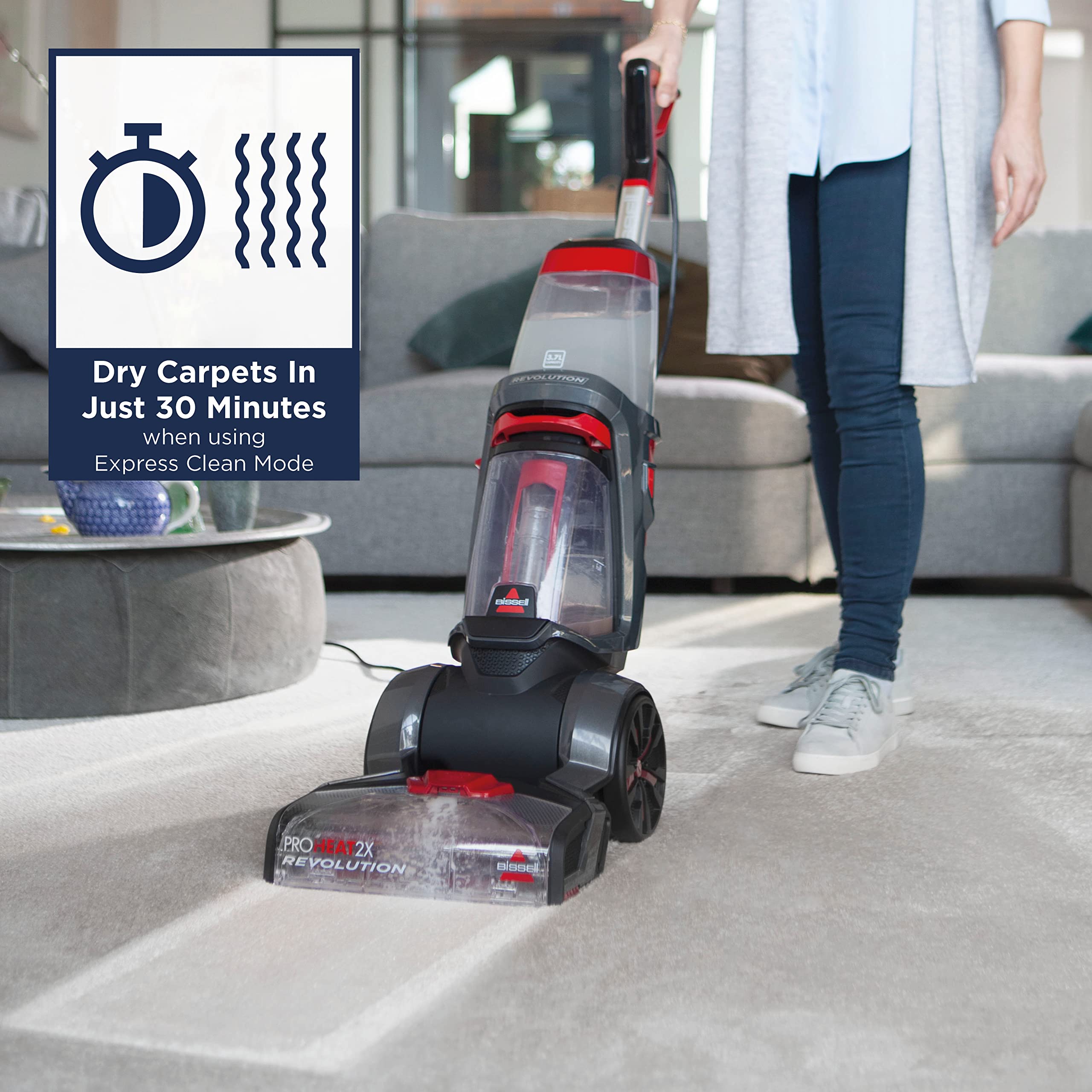BISSELL ProHeat 2X Revolution, Carpet Cleaner, Carpet Stain Remover Outcleans the Leading Rental