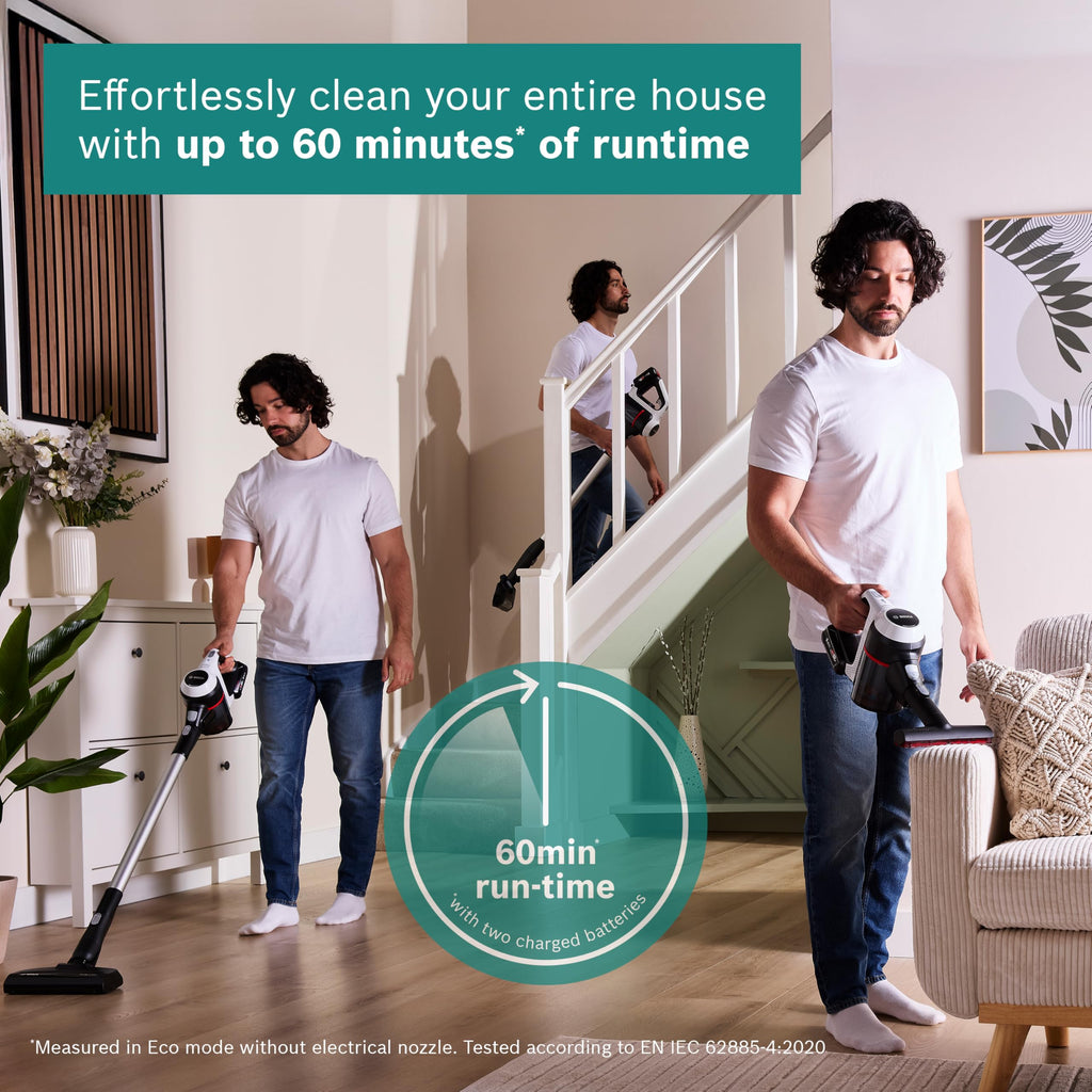 Bosch BCS612GB Unlimited 6 ProHome Cordless Stick Vacuum Cleaner, Ultra Lightweight Design